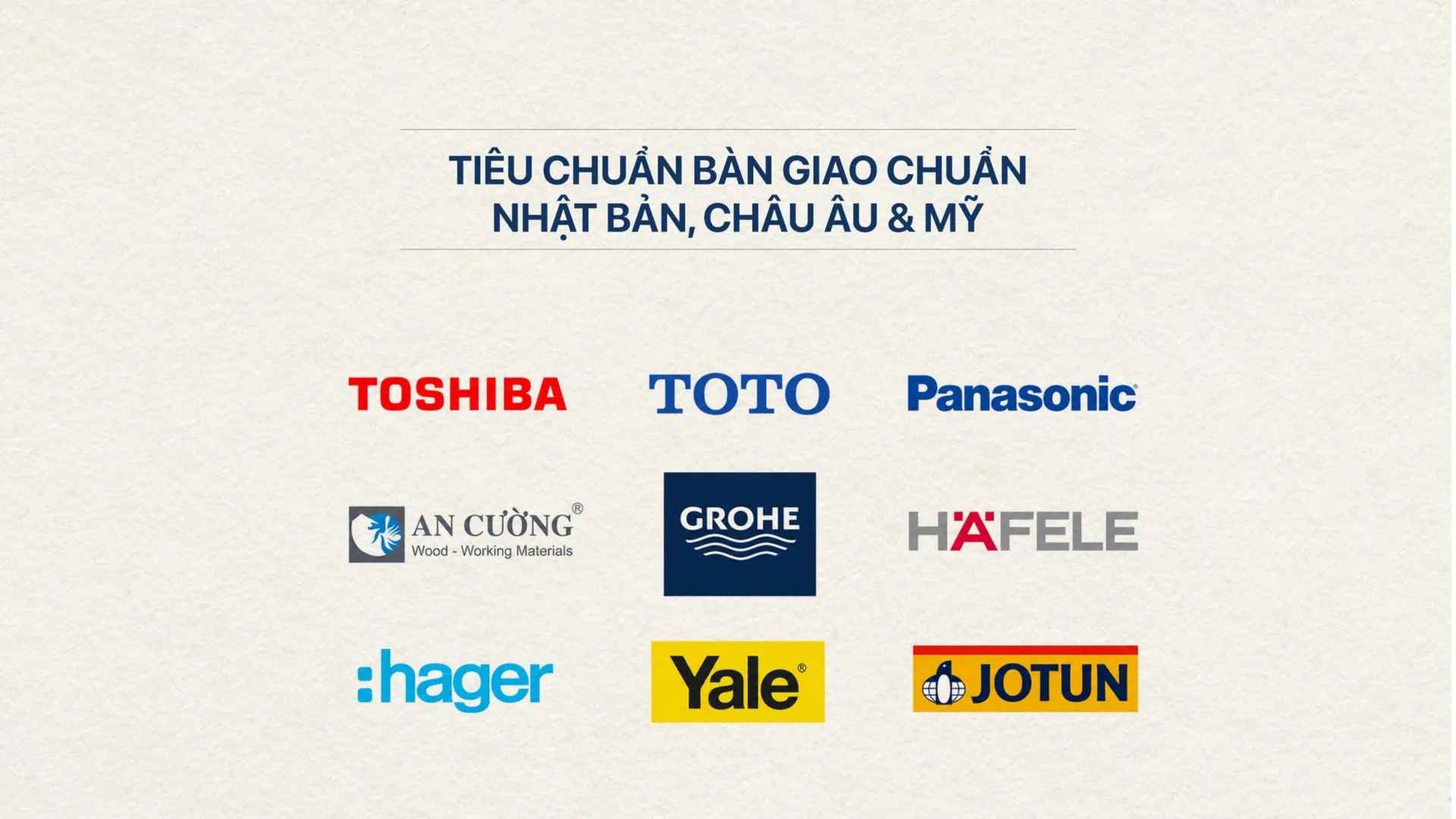 Các thương hiệu thiết bị bàn giao tại TT Genesis từ Nhật Bản, Châu Âu và Mỹ